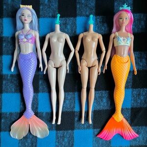 Replacement Bodies for Odile Mermaid Barbies (Purple + Pink hair)